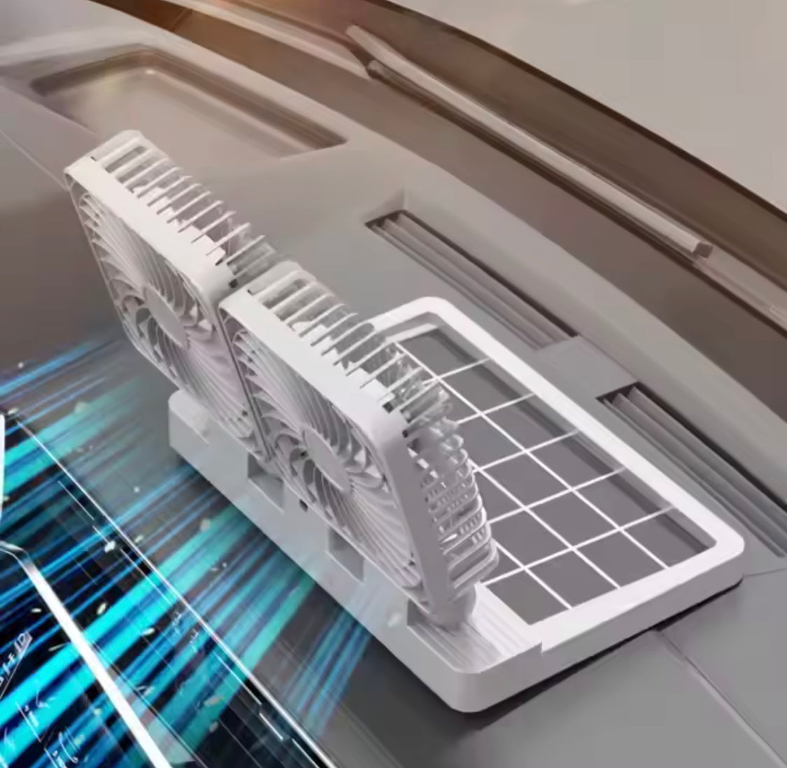 Rechargeable Dual Solar Fan, Small Cooling Ventilator, Rechargeable Outdoor Fan Rechargeable Dual Solar Fan, Small Cooling Ventilator, Rechargeable Outdoor Fan